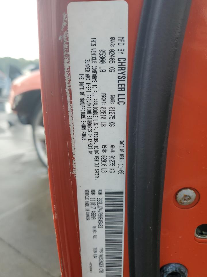 2009 Dodge Challenger Srt-8 VIN: 2B3LJ74W79H545463 Lot: 83783065