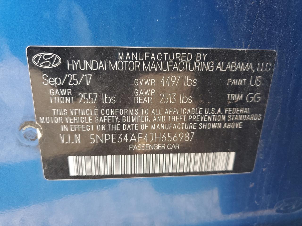 2018 Hyundai Sonata Sport VIN: 5NPE34AF4JH656987 Lot: 81900225