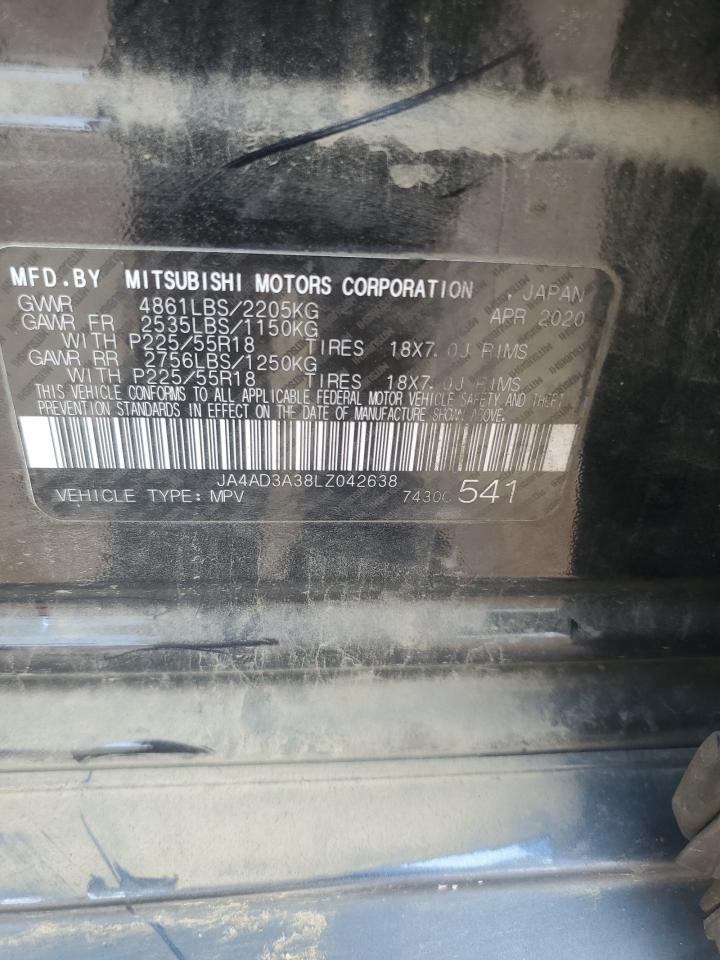 2020 Mitsubishi Outlander Se VIN: JA4AD3A38LZ042638 Lot: 80441615