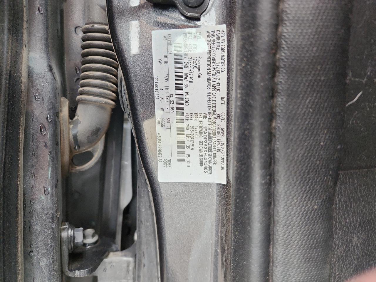 2015 Ford Focus Se VIN: 1FADP3K2XFL313485 Lot: 81313295