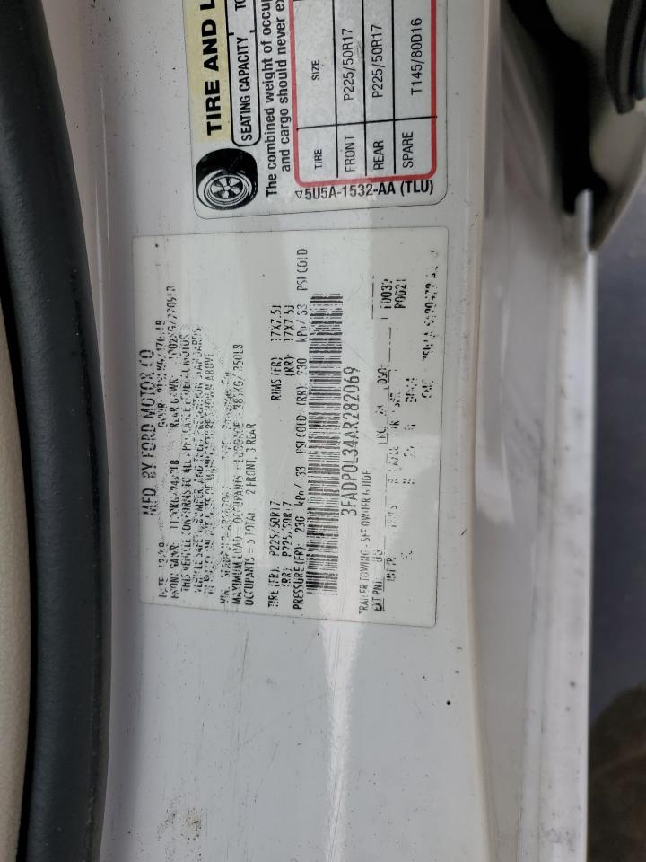 2010 Ford Fusion Hybrid VIN: 3FADP0L34AR282069 Lot: 71839945