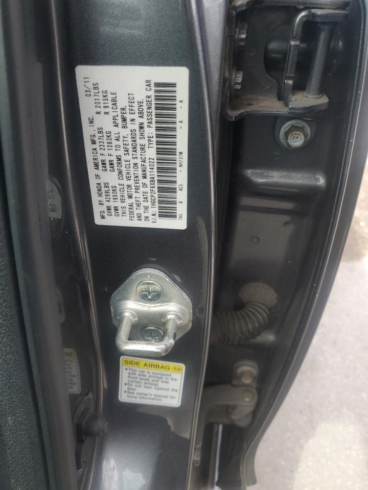 2011 Honda Accord Se VIN: 1HGCP2F6XBA114022 Lot: 80867525