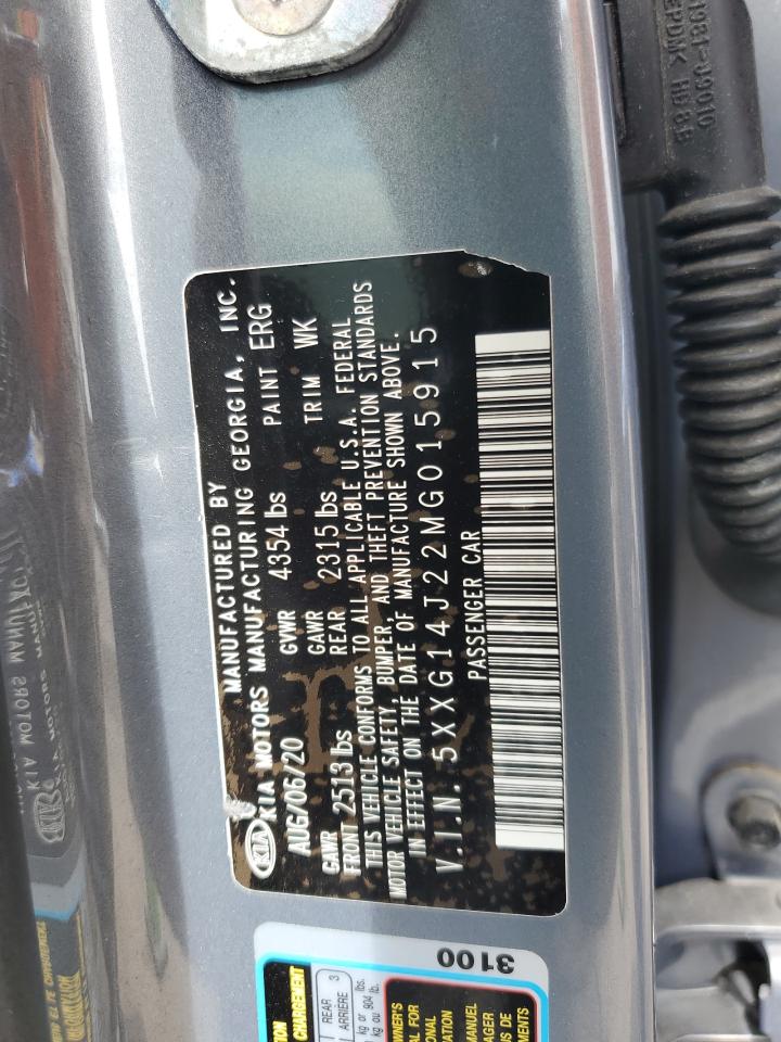 2021 Kia K5 Lxs VIN: 5XXG14J22MG015915 Lot: 71212875