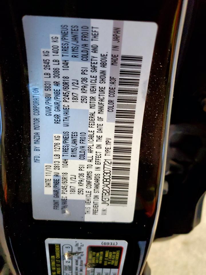 2011 Mazda Cx-9 VIN: JM3TB2CA0B0307721 Lot: 84791105