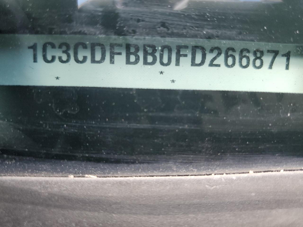 2015 Dodge Dart Sxt VIN: 1C3CDFBB0FD266871 Lot: 71063585