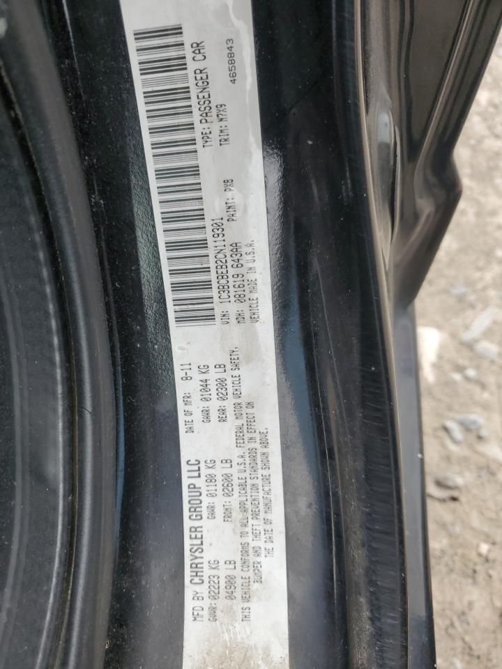 2012 Chrysler 200 Touring VIN: 1C3BCBEB2CN119301 Lot: 80987955