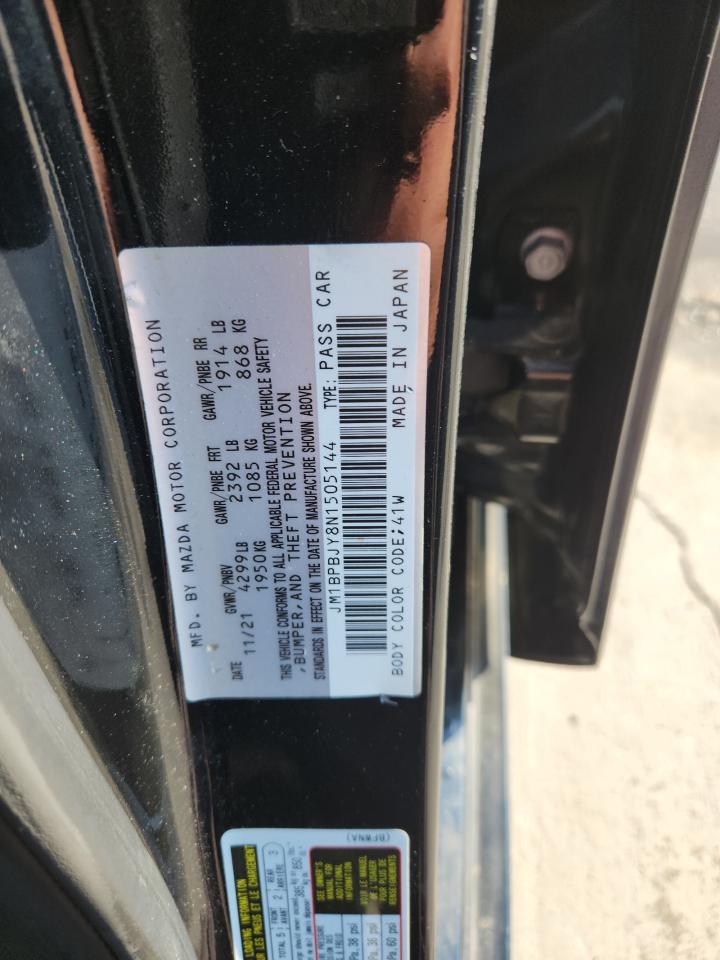 2022 Mazda 3 VIN: JM1BPBJY8N1505144 Lot: 84558165