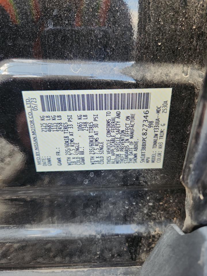 2023 Nissan Rogue Sv VIN: 5N1BT3BBXPC827346 Lot: 80835815