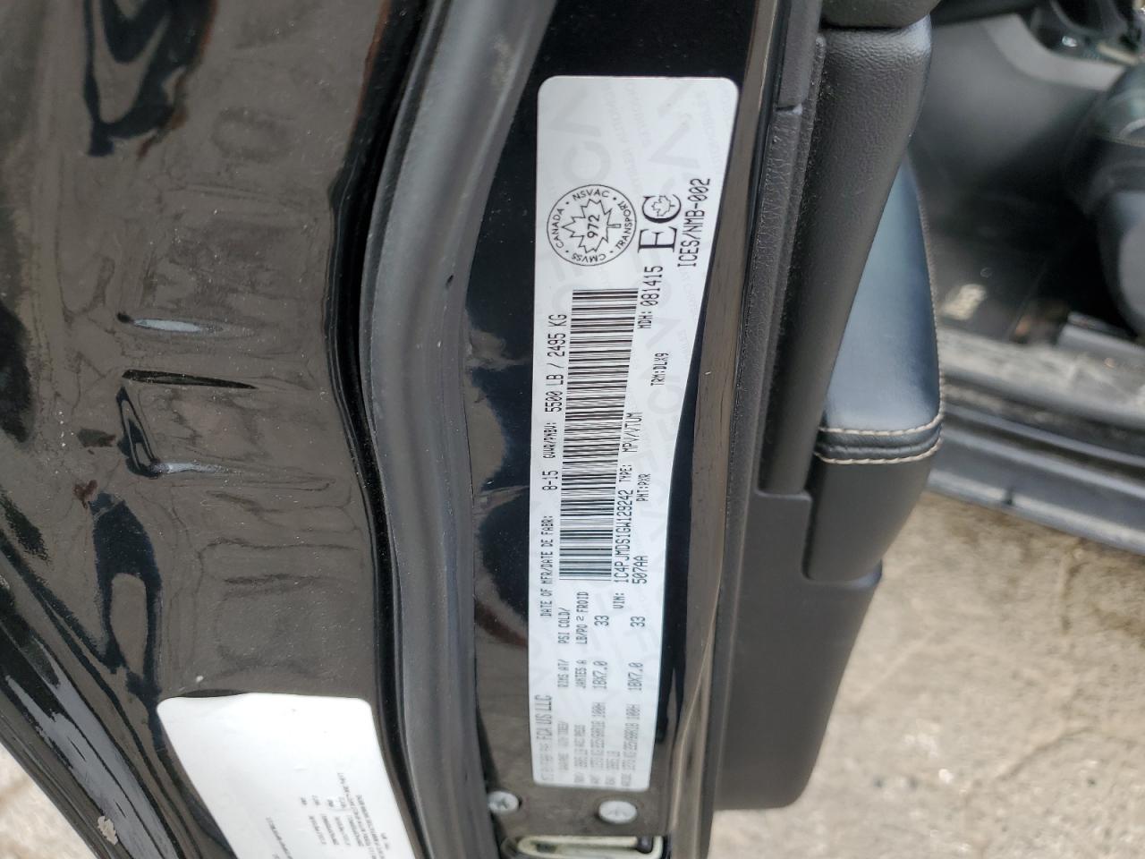 2016 Jeep Cherokee Limited VIN: 1C4PJMDS1GW129242 Lot: 71367025