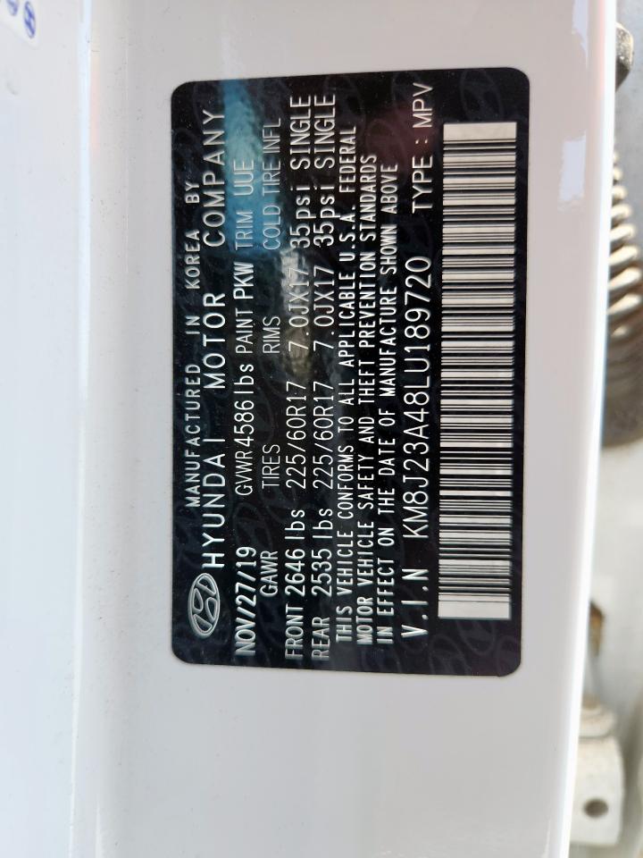 2020 Hyundai Tucson Se VIN: KM8J23A48LU189720 Lot: 81022955