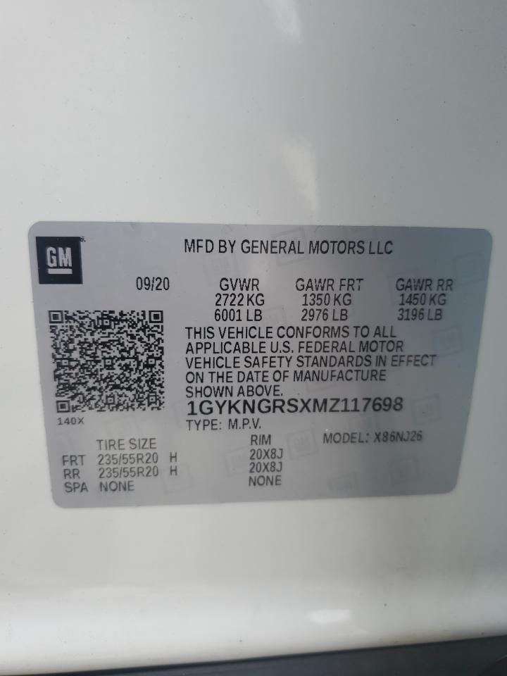 2021 Cadillac Xt5 Sport VIN: 1GYKNGRSXMZ117698 Lot: 81691445