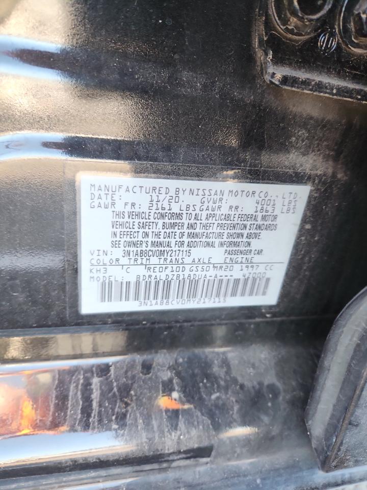 2021 Nissan Sentra Sv VIN: 3N1AB8CV0MY217115 Lot: 80949095