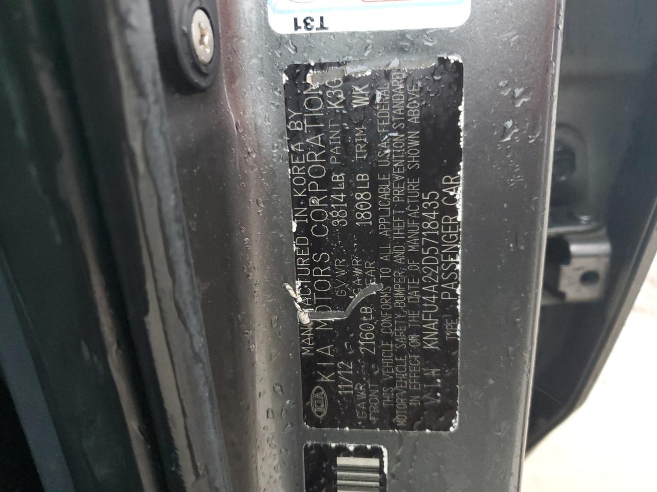 2013 Kia Forte Ex VIN: KNAFU4A22D5718435 Lot: 89564055