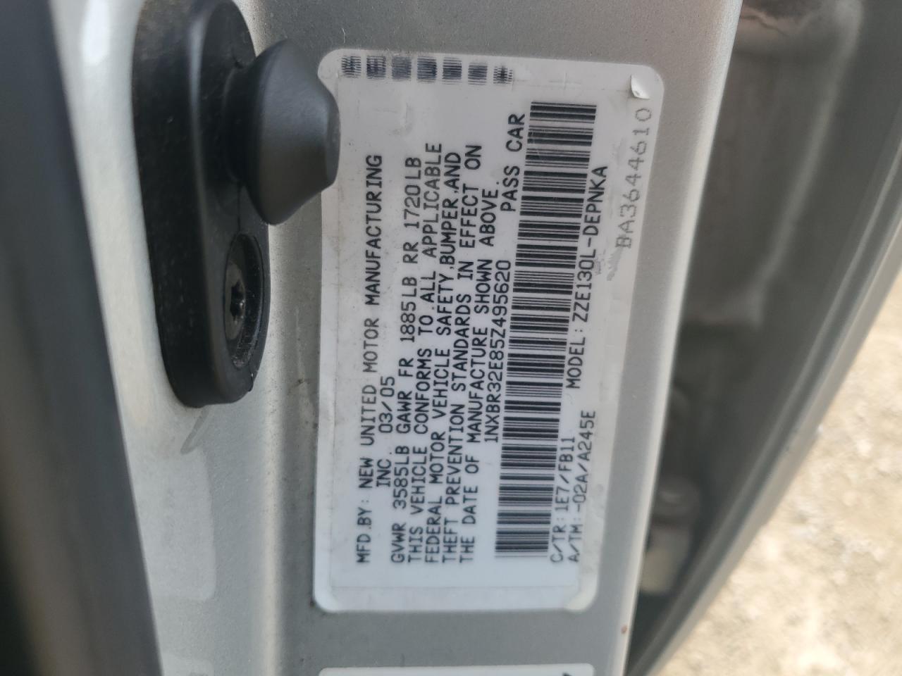 2005 Toyota Corolla Ce VIN: 1NXBR32E85Z495620 Lot: 81681645