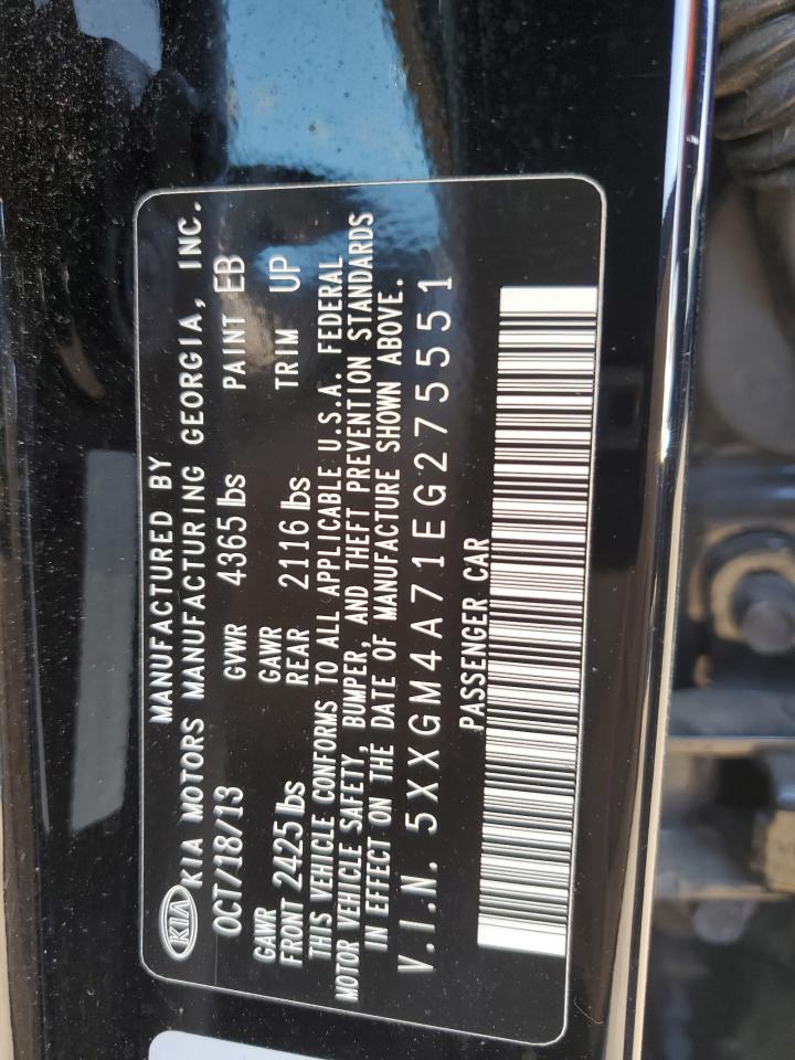 2014 Kia Optima Lx VIN: 5XXGM4A71EG275551 Lot: 80135945