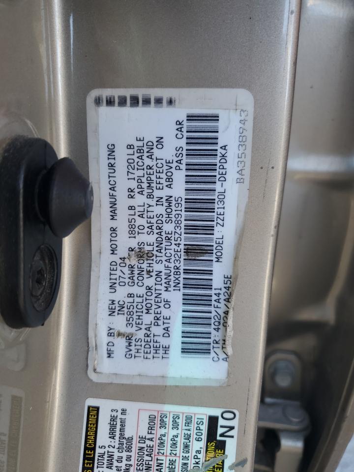 2005 Toyota Corolla Ce VIN: 1NXBR32E45Z389195 Lot: 80529425