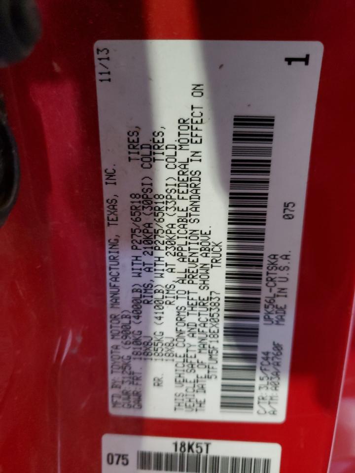 2014 Toyota Tundra Double Cab Sr VIN: 5TFUM5F18EX053837 Lot: 72011095