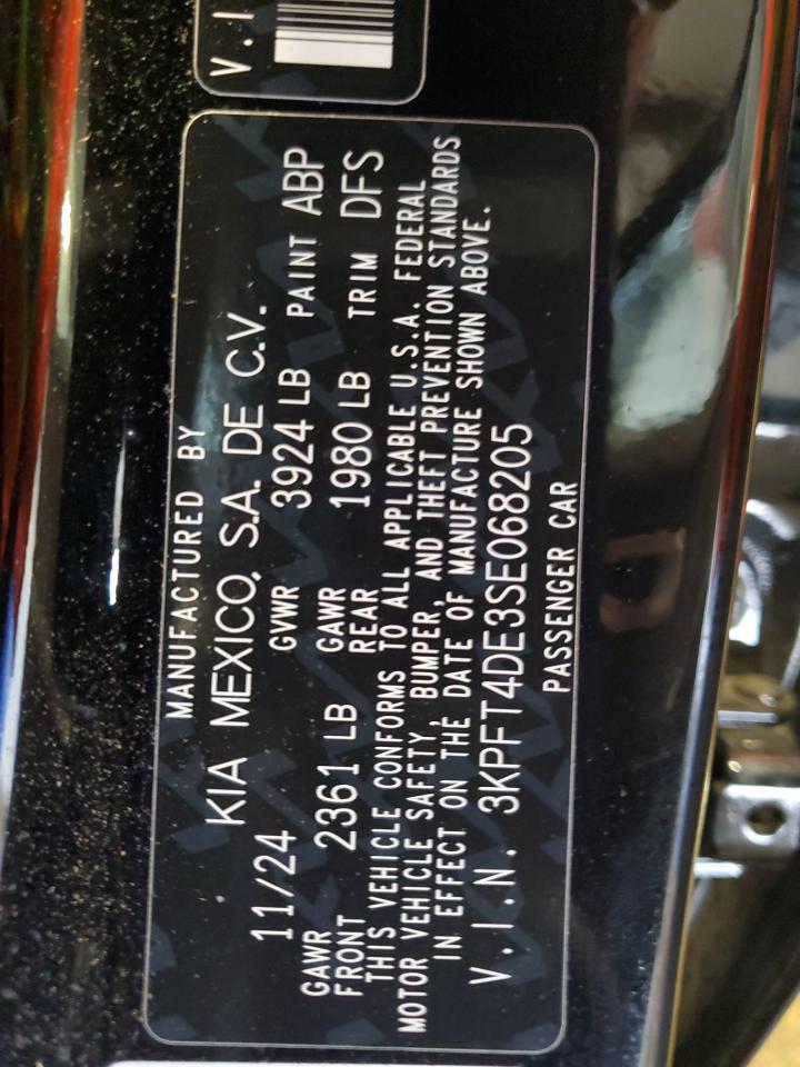 2025 Kia K4 Lx VIN: 3KPFT4DE3SE068205 Lot: 81564595