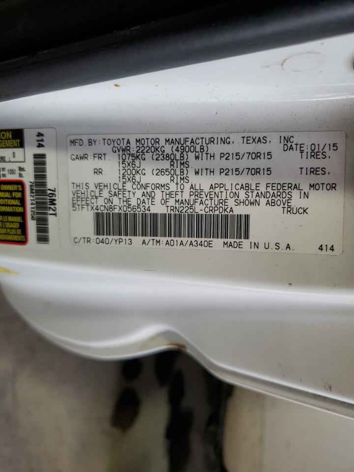 2015 Toyota Tacoma Access Cab VIN: 5TFTX4CN8FX056534 Lot: 81611135