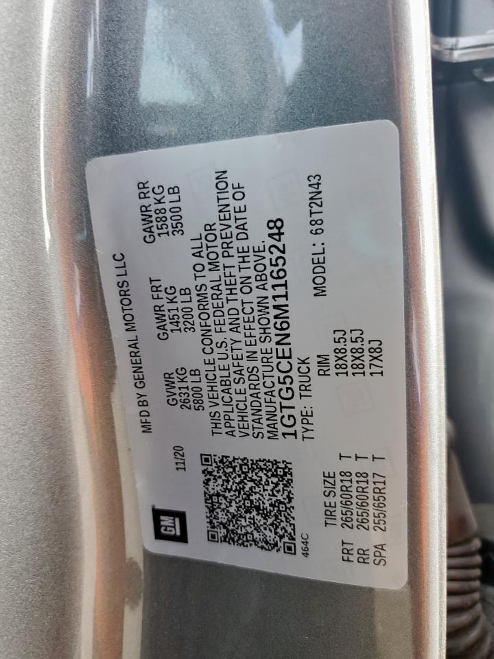 2021 GMC Canyon Elevation VIN: 1GTG5CEN6M1165248 Lot: 84196985