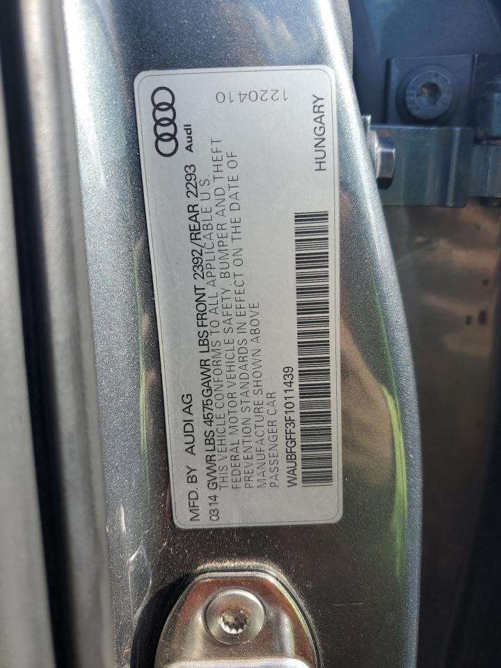 2015 Audi A3 Premium VIN: WAUBFGFF3F1011439 Lot: 71188295