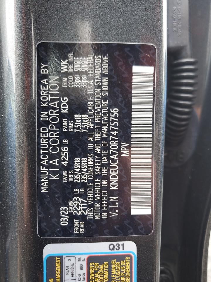 2024 Kia Seltos X Line VIN: KNDEUCA70R7475756 Lot: 71234945