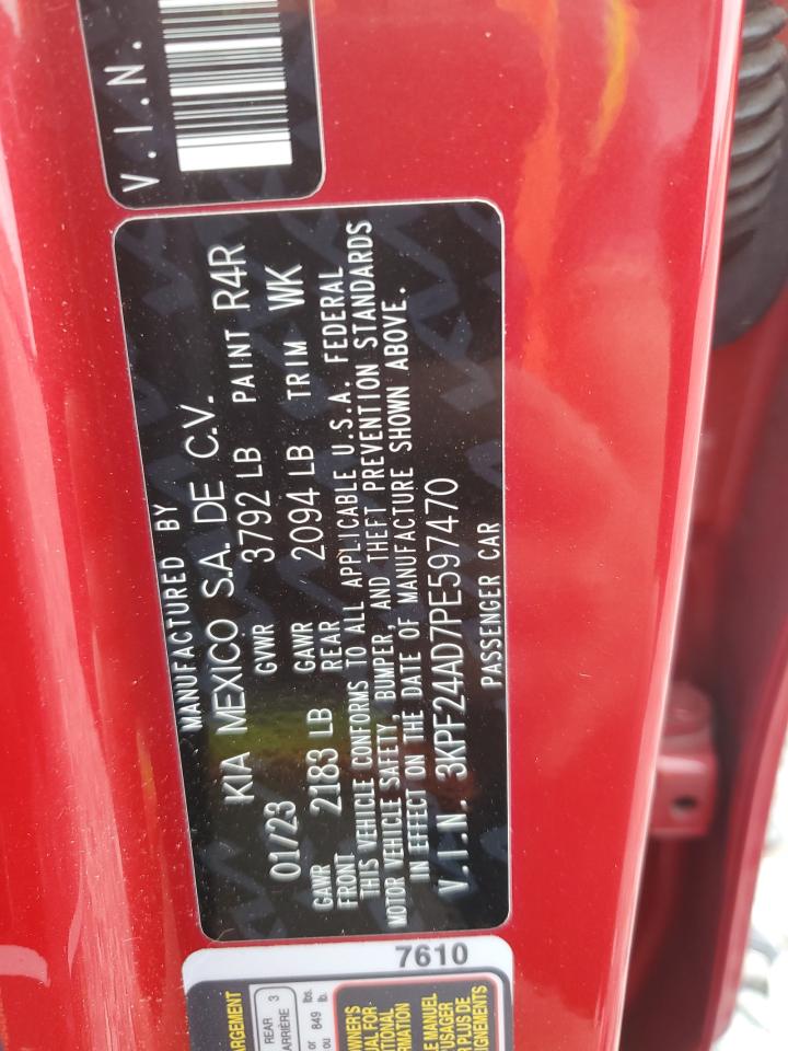 2023 Kia Forte Lx VIN: 3KPF24AD7PE597470 Lot: 81879245