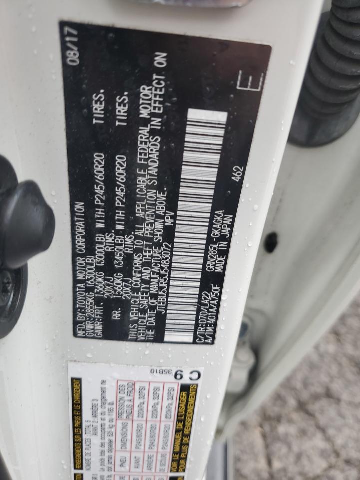 2018 Toyota 4Runner Sr5/Sr5 Premium VIN: JTEBU5JR5J5483072 Lot: 84072145