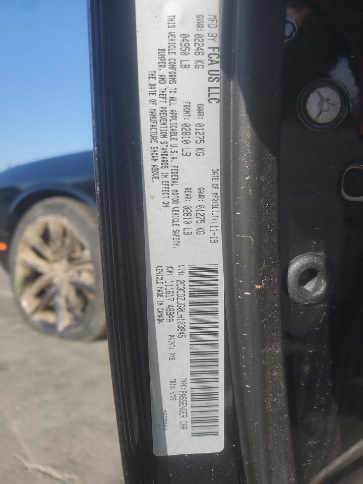 2020 Dodge Challenger Gt VIN: 2C3CDZJG0LH103845 Lot: 83763395