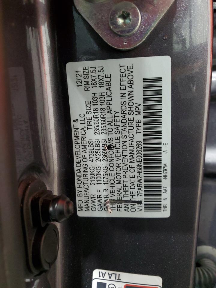 2022 Honda Cr-V Ex VIN: 7FARW2H58NE006269 Lot: 70712495