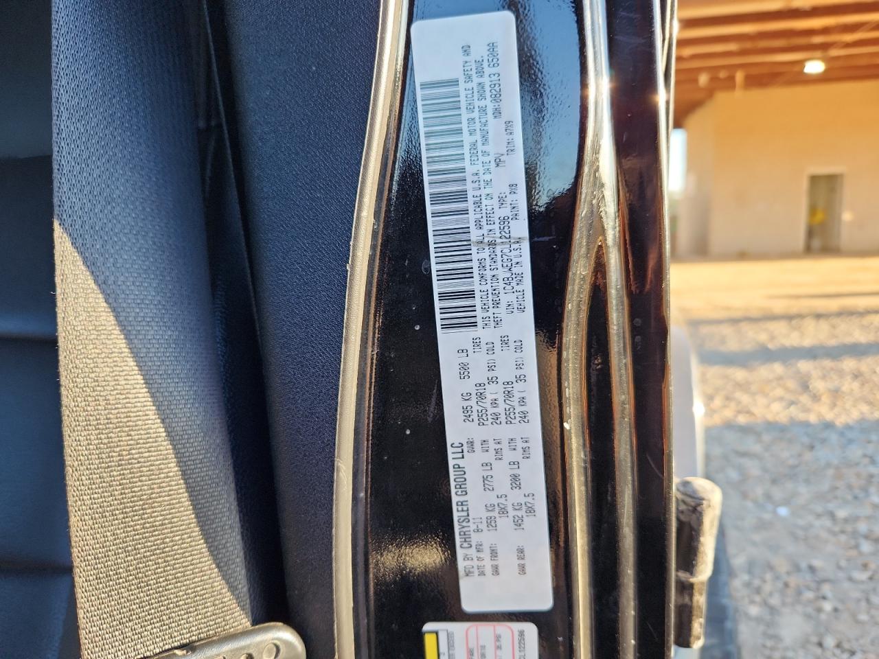 2012 Jeep Wrangler Unlimited Sahara VIN: 1C4BJWEG7CL122596 Lot: 81861315