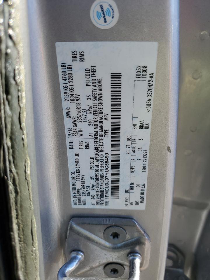 2017 Ford Escape Titanium VIN: 1FMCU0J97HUC56490 Lot: 82139255