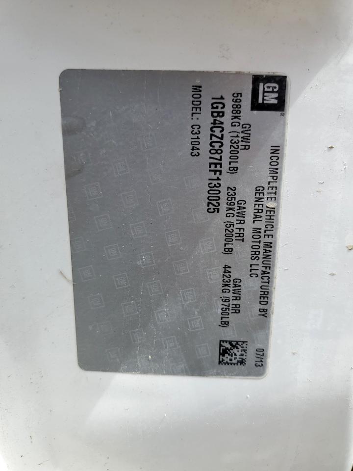 2014 Chevrolet Silverado C3500 VIN: 1GB4CZC87EF130025 Lot: 80655105