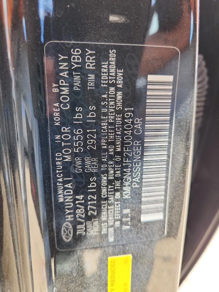 2015 Hyundai Genesis 5.0L VIN: KMHGN4JF2FU040491 Lot: 81205095