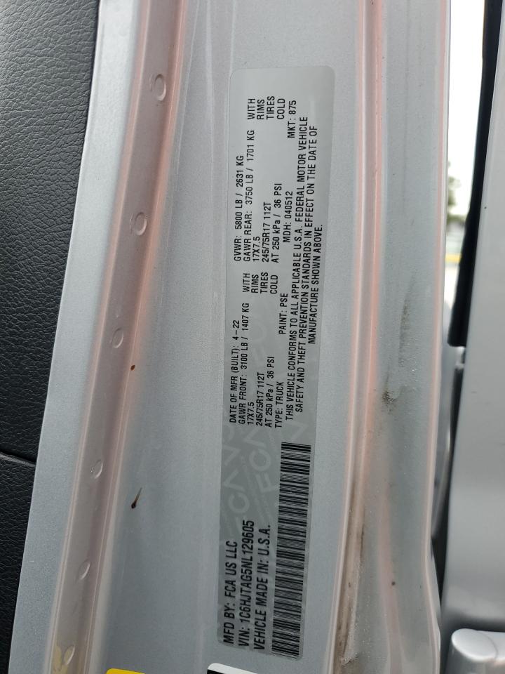 2022 Jeep Gladiator Sport VIN: 1C6HJTAG5NL129605 Lot: 71679125