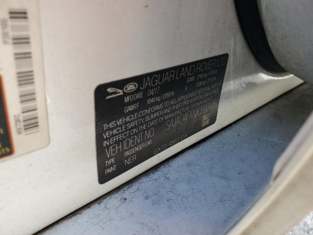 2018 Jaguar Xe Premium VIN: SAJAD4FXXJCP20105 Lot: 71974665