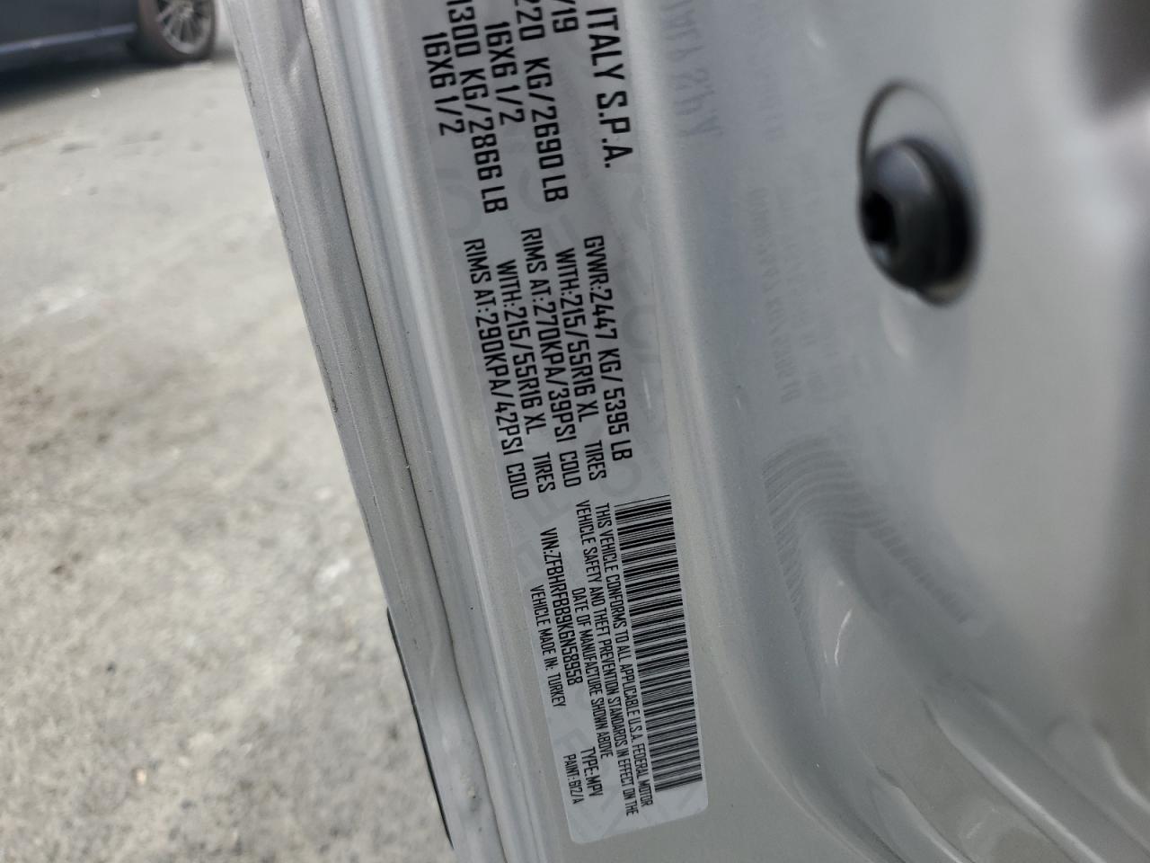 2019 Ram Promaster City Slt VIN: ZFBHRFBB9K6N58958 Lot: 81602245