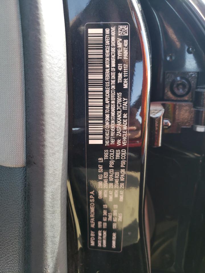 2020 Alfa Romeo Stelvio VIN: ZASPAKAN3L7C76015 Lot: 71861285