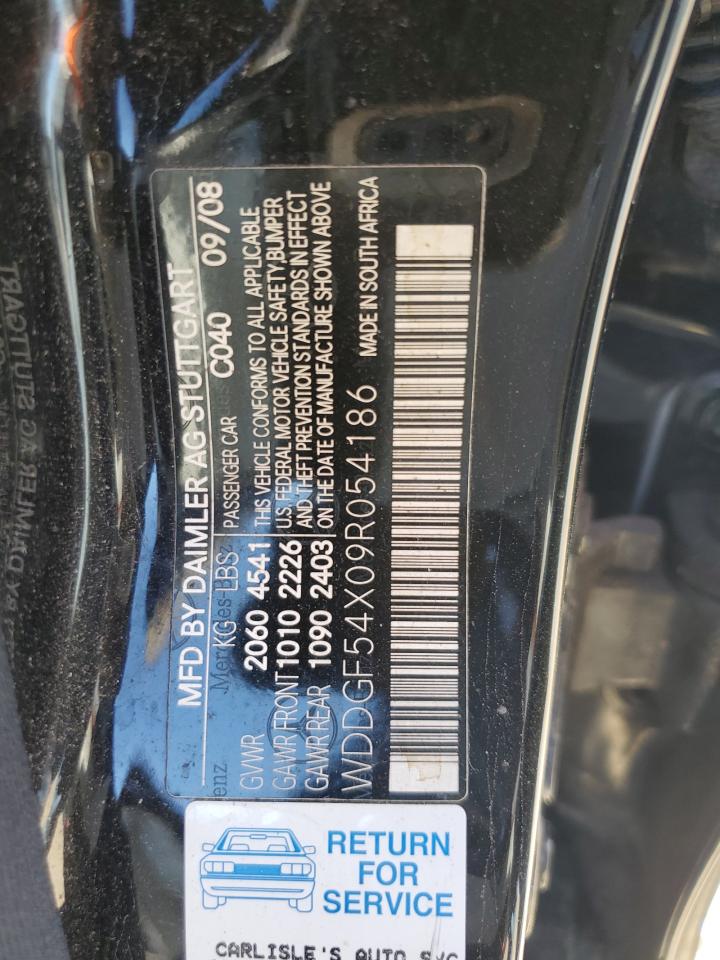 2009 Mercedes-Benz C 300 VIN: WDDGF54X09R054186 Lot: 80836185