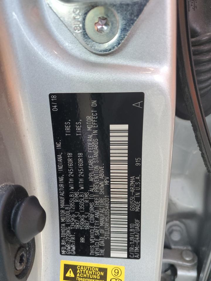 2018 Toyota Highlander Se VIN: 5TDJZRFH5JS548201 Lot: 71911775