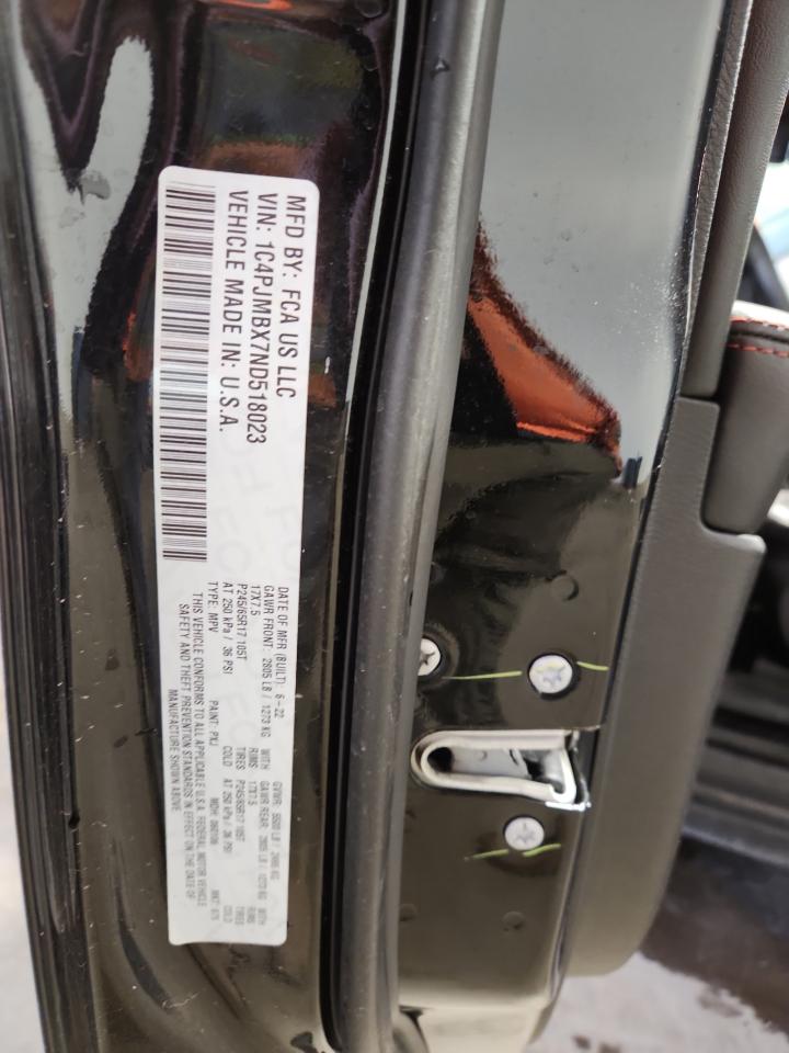 2022 Jeep Cherokee Trailhawk VIN: 1C4PJMBX7ND518023 Lot: 71403815