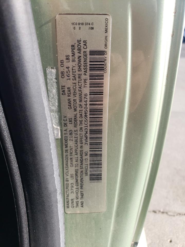 2009 Volkswagen New Beetle S VIN: 3VWPW31C59M504476 Lot: 80570905