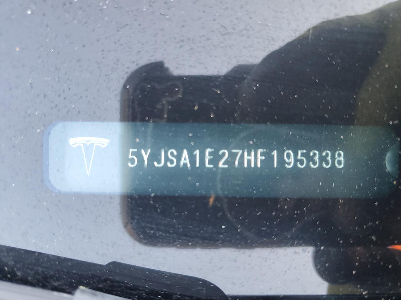 2017 Tesla Model S VIN: 5YJSA1E27HF195338 Lot: 80156945