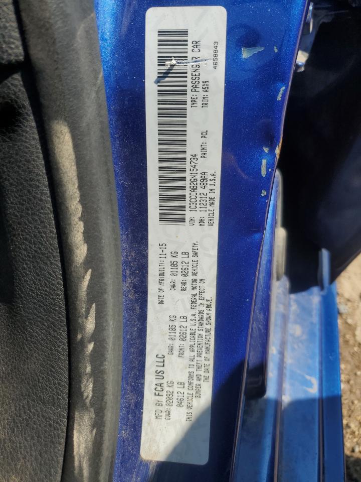 2016 Chrysler 200 Limited VIN: 1C3CCCAB2GN154734 Lot: 71851155