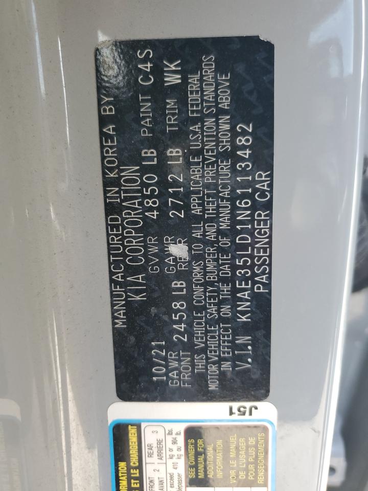 2022 Kia Stinger Gt Line VIN: KNAE35LD1N6113482 Lot: 81292255