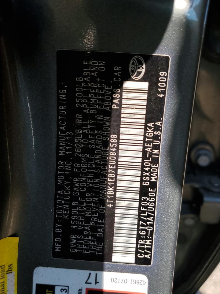 2014 Toyota Avalon Base VIN: 4T1BK1EB7EU084588 Lot: 71166665