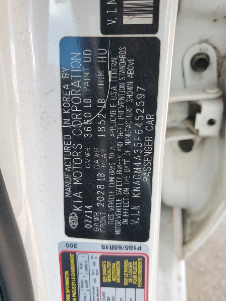 2015 Kia Rio Lx VIN: KNADM4A35F6452597 Lot: 82112105