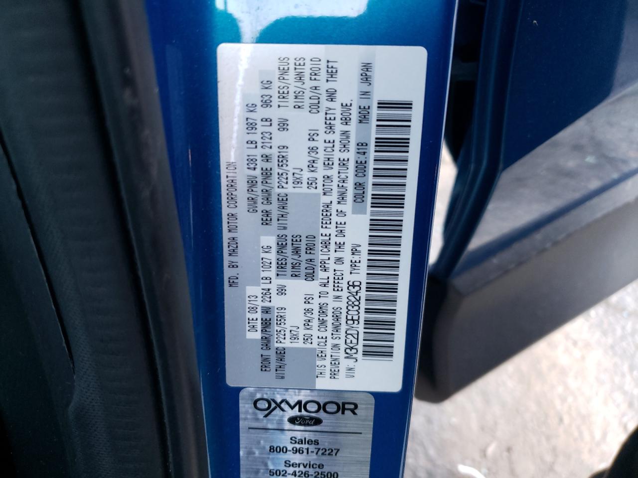 2014 Mazda Cx-5 Gt VIN: JM3KE2DY9E0382436 Lot: 72053535