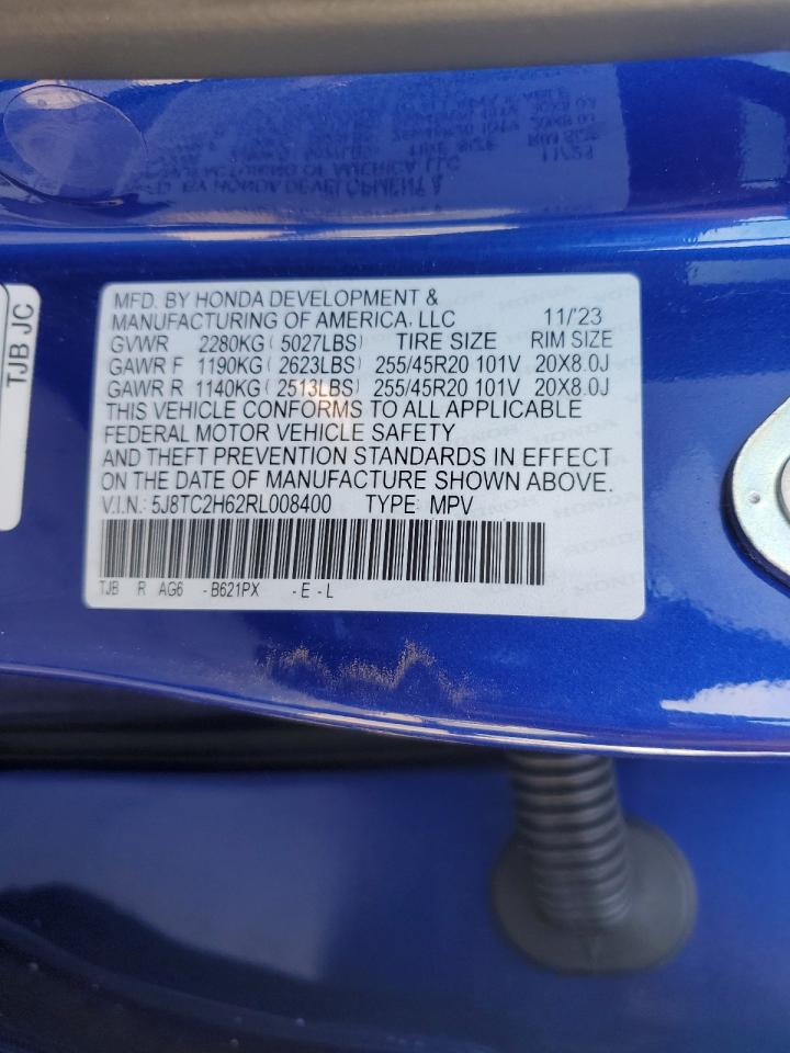 2024 Acura Rdx A-Spec VIN: 5J8TC2H62RL008400 Lot: 80254425