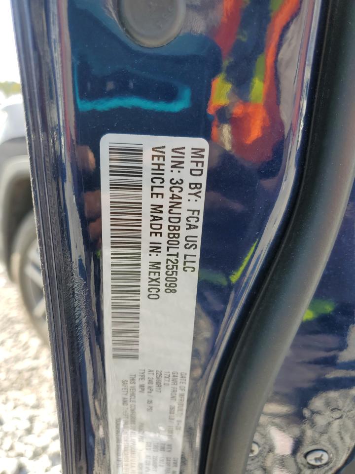 2020 Jeep Compass Latitude VIN: 3C4NJDBB0LT255098 Lot: 80307875